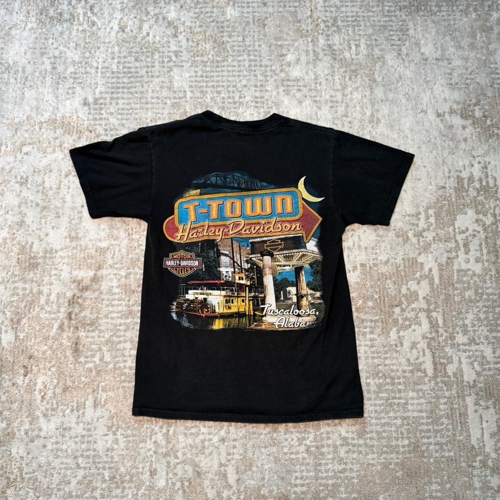 Harley Davidson 2015 Tuscaloosa Alabama Motorcycle Riding Graphic Print T-Shirt